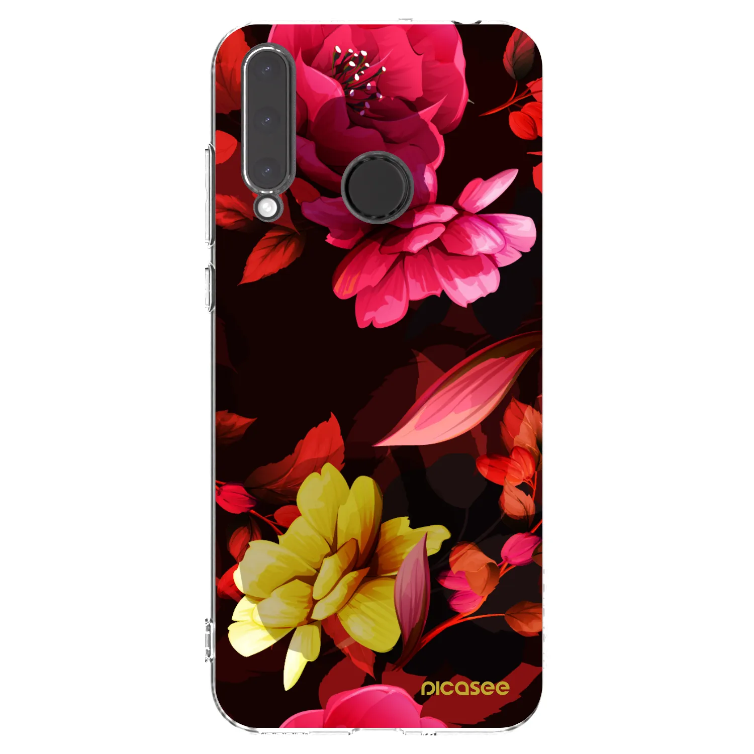 Picasee silikonska prozirna maskica za Honor 20 Lite - Dark Peonny