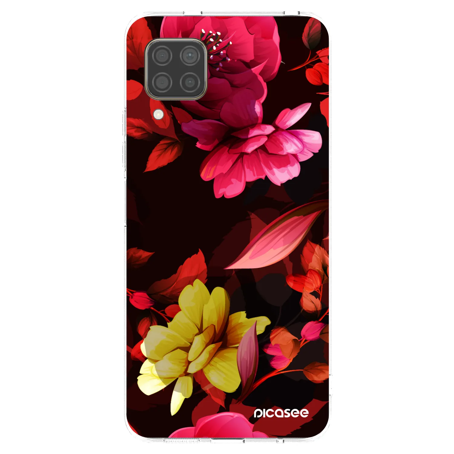 Picasee silikonska prozirna maskica za Huawei P40 Lite - Dark Peonny
