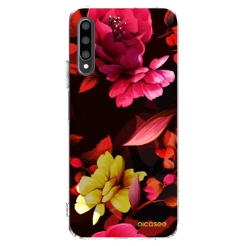 Picasee silikonska prozirna maskica za Honor 9X Pro - Dark Peonny