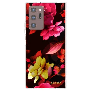 Picasee silikonska prozirna maskica za Samsung Galaxy Note 20 Ultra - Dark Peonny