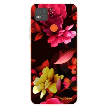 Picasee silikonska prozirna maskica za Xiaomi Redmi 9C - Dark Peonny