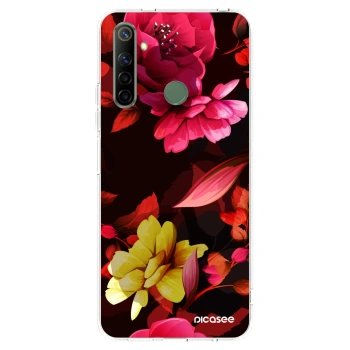 Picasee silikonska prozirna maskica za Realme 6i - Dark Peonny