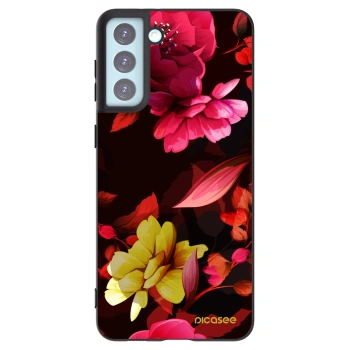 Picasee crna silikonska maskica za Samsung Galaxy S21+ 5G G996F - Dark Peonny