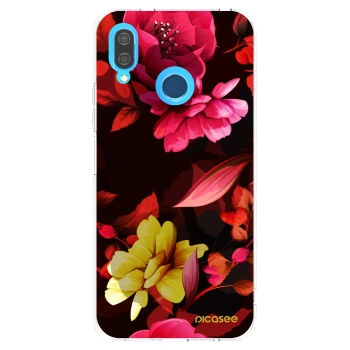 Picasee silikonska prozirna maskica za Huawei P20 Lite - Dark Peonny