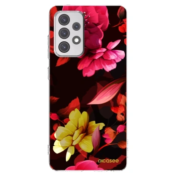 Picasee silikonska prozirna maskica za Samsung Galaxy A52s 5G A528B - Dark Peonny