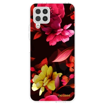 Picasee silikonska prozirna maskica za Samsung Galaxy A22 A225F 4G - Dark Peonny