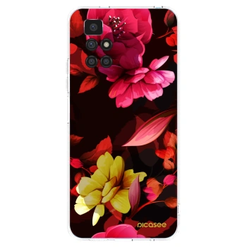 Picasee silikonska prozirna maskica za Xiaomi Redmi 10 - Dark Peonny