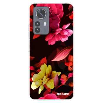 Picasee silikonska prozirna maskica za Xiaomi 12 Pro - Dark Peonny