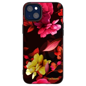 Picasee crna silikonska maskica za Apple iPhone 14 Plus - Dark Peonny