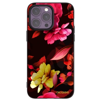 Picasee crna silikonska maskica za Apple iPhone 14 Pro Max - Dark Peonny