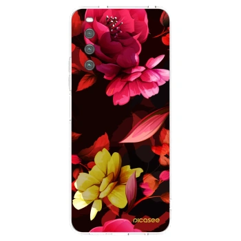 Picasee silikonska prozirna maskica za Sony Xperia 10 IV 5G - Dark Peonny