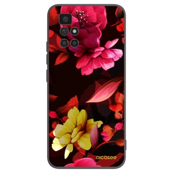 Picasee crna silikonska maskica za Xiaomi Redmi 10 (2022) - Dark Peonny