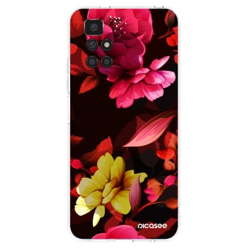 Picasee silikonska prozirna maskica za Xiaomi Redmi 10 (2022) - Dark Peonny
