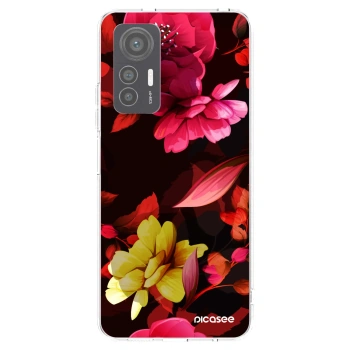 Picasee silikonska prozirna maskica za Xiaomi 12 Lite - Dark Peonny
