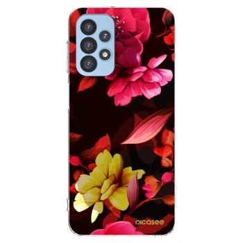 Picasee silikonska prozirna maskica za Samsung Galaxy A23 A235F 4G - Dark Peonny