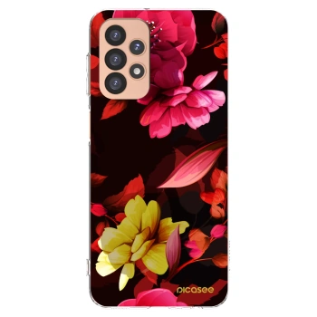 Picasee silikonska prozirna maskica za Samsung Galaxy A23 A236B 5G - Dark Peonny