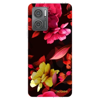 Picasee silikonska prozirna maskica za Xiaomi Redmi 10 5G - Dark Peonny