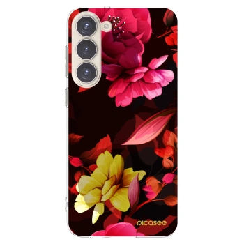 Picasee silikonska prozirna maskica za Samsung Galaxy S23+ 5G - Dark Peonny