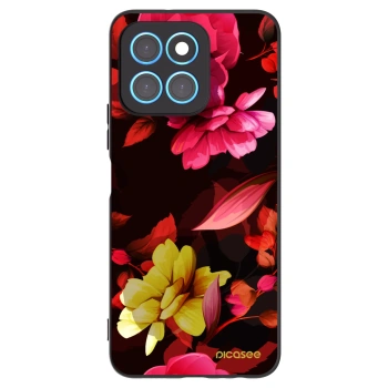 Picasee crna silikonska maskica za Honor X6 - Dark Peonny