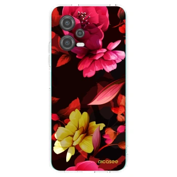 Picasee silikonska prozirna maskica za Xiaomi Poco X5 - Dark Peonny