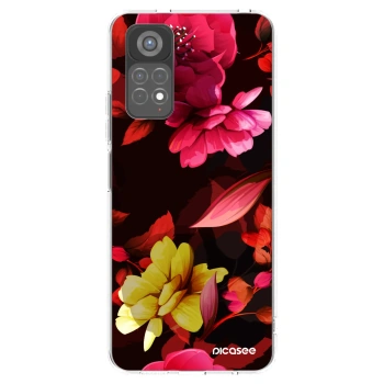 Picasee silikonska prozirna maskica za Xiaomi Redmi Note 11S 5G - Dark Peonny