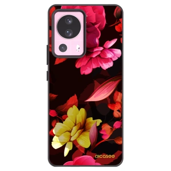 Picasee crna silikonska maskica za Xiaomi 13 Lite - Dark Peonny