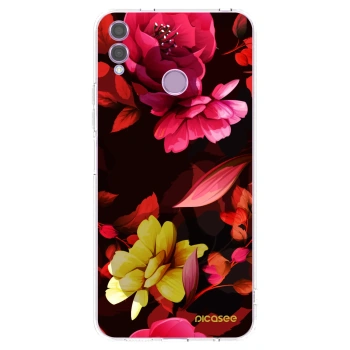 Picasee silikonska prozirna maskica za Honor 8X - Dark Peonny