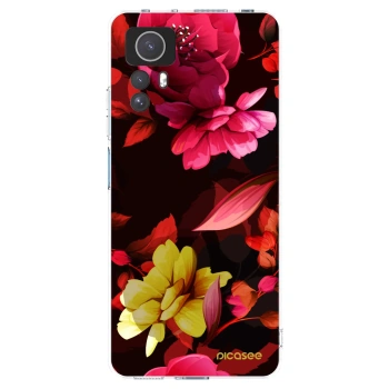 Picasee silikonska prozirna maskica za Xiaomi Redmi Note 12S - Dark Peonny