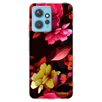 Picasee silikonska prozirna maskica za Xiaomi Redmi Note 12 4G - Dark Peonny