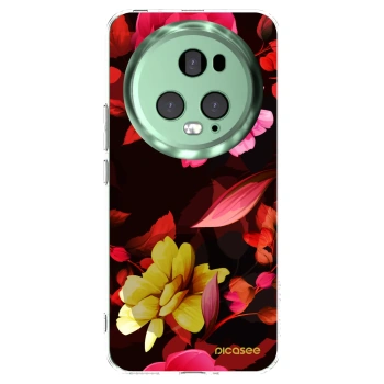 Picasee silikonska prozirna maskica za Honor Magic5 Pro - Dark Peonny