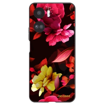 Picasee crna silikonska maskica za Honor 90 Lite 5G - Dark Peonny