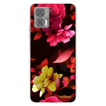 Picasee silikonska prozirna maskica za Motorola Edge 30 Neo - Dark Peonny