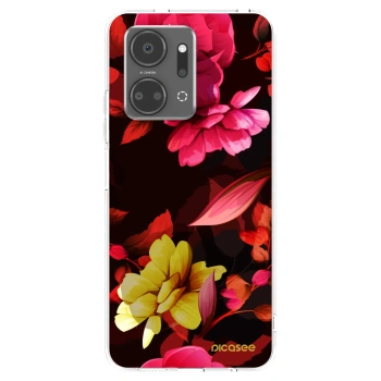 Picasee silikonska prozirna maskica za Honor X7a - Dark Peonny