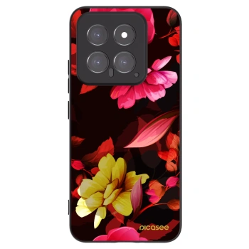 Picasee crna silikonska maskica za Xiaomi 14 - Dark Peonny