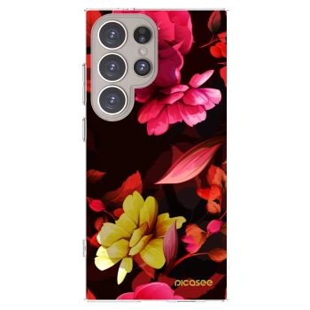 Picasee silikonska prozirna maskica za Samsung Galaxy S24 Ultra S928B 5G - Dark Peonny