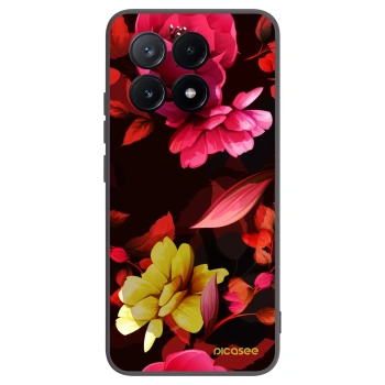 Picasee crna silikonska maskica za Xiaomi Poco X6 Pro - Dark Peonny