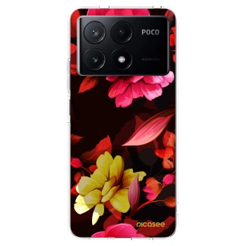 Picasee silikonska prozirna maskica za Xiaomi Poco X6 Pro - Dark Peonny