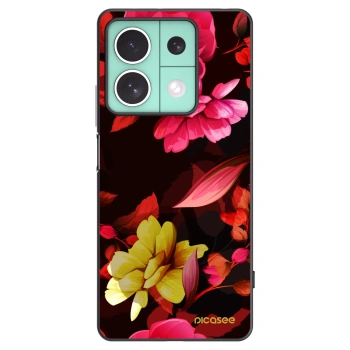 Picasee crna silikonska maskica za Xiaomi Redmi Note 13 5G - Dark Peonny