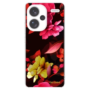Picasee silikonska prozirna maskica za Xiaomi Redmi Note 13 Pro+ 5G - Dark Peonny