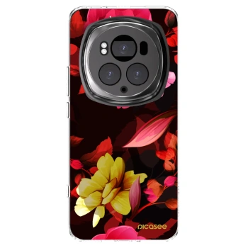 Picasee silikonska prozirna maskica za Honor Magic6 Pro - Dark Peonny