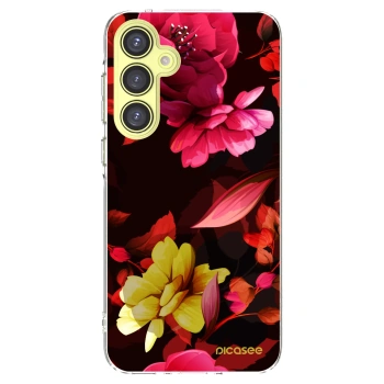 Picasee silikonska prozirna maskica za Samsung Galaxy A35 5G A356B - Dark Peonny