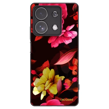 Picasee crna silikonska maskica za Xiaomi Redmi Note 13 Pro 4G - Dark Peonny