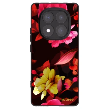 Picasee crna silikonska maskica za Xiaomi Redmi Note 14 Pro 5G - Dark Peonny