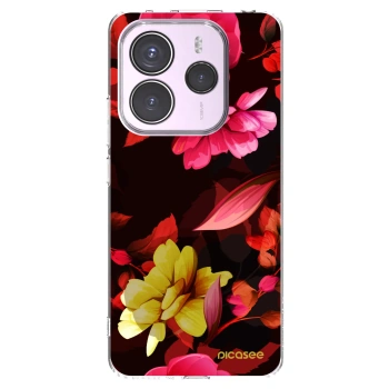 Picasee silikonska prozirna maskica za Xiaomi Redmi Note 14 5G - Dark Peonny