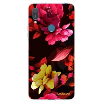 Picasee silikonska prozirna maskica za Huawei Y7 2019 - Dark Peonny