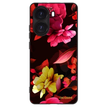 Picasee crna silikonska maskica za Xiaomi Poco X7 Pro 5G - Dark Peonny