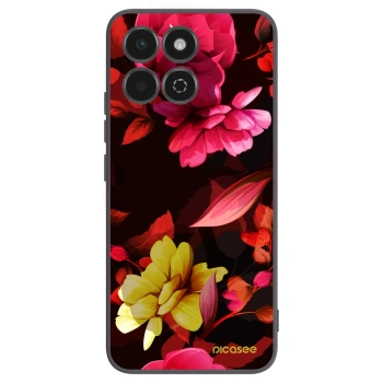 Picasee crna silikonska maskica za Honor 200 Smart 5G - Dark Peonny