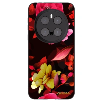 Picasee crna silikonska maskica za Honor Magic7 Pro 5G - Dark Peonny