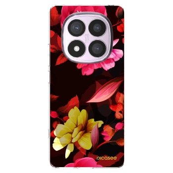 Picasee silikonska prozirna maskica za Xiaomi Redmi Note 14 Pro 4G - Dark Peonny