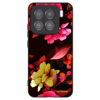Picasee crna silikonska maskica za Xiaomi 15 - Dark Peonny